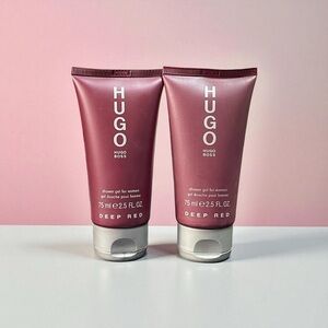 Hugo Boss Deep Red Body Wash for Women Set of 2) 2.5 Oz